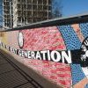 Redfern Railway Station, with anti drug poster